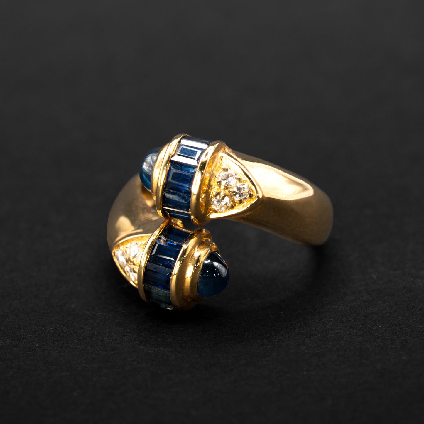 Bague Gringoire toi et moi saphirs et diamants
