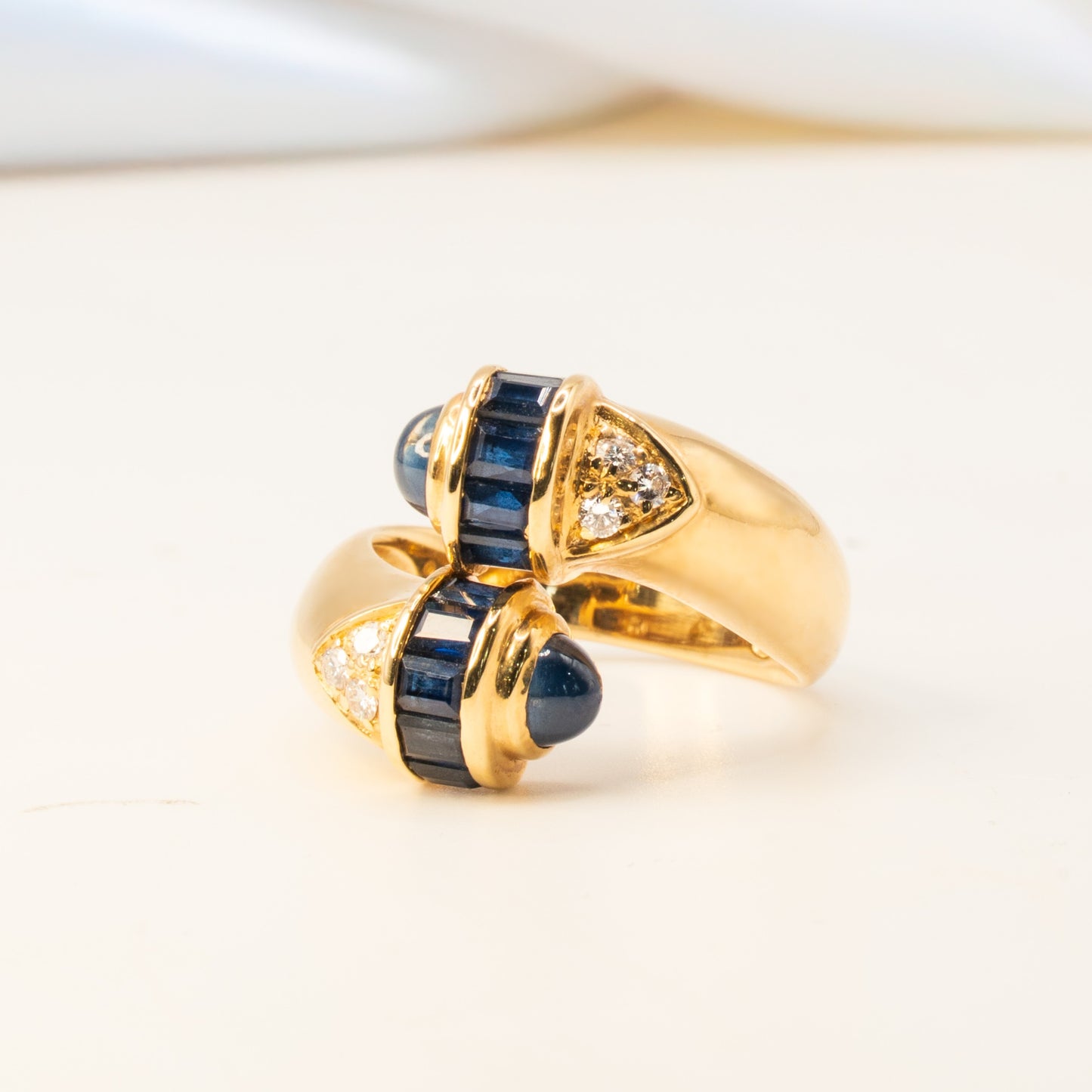 Bague Gringoire toi et moi saphirs et diamants