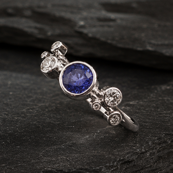Bague "Asteria" saphir