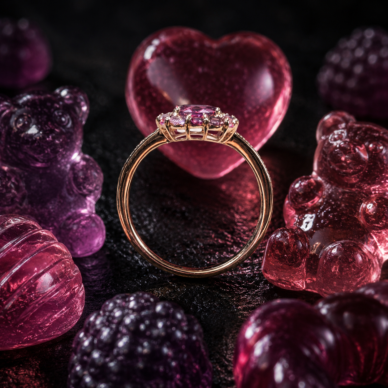 Bague "émotion" mini Full rose - Isabelle Langlois