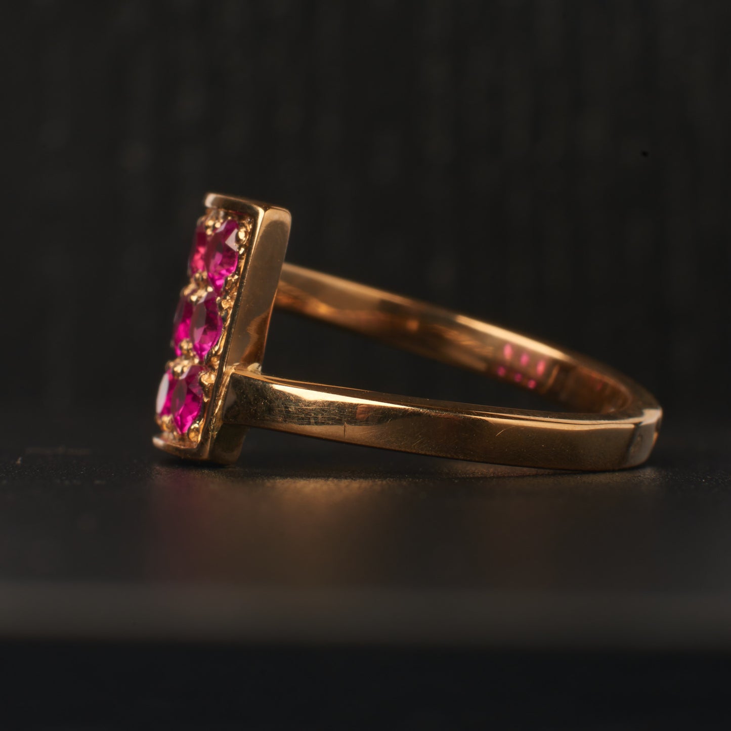Bague Framboise vue de côté