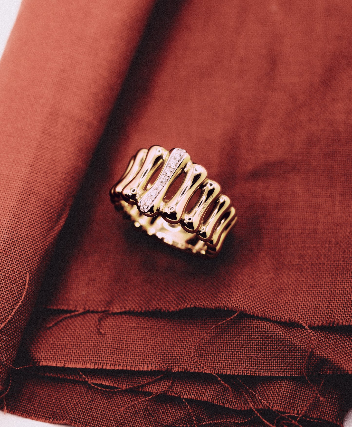 Bague diamants bamboo CHIMENTO