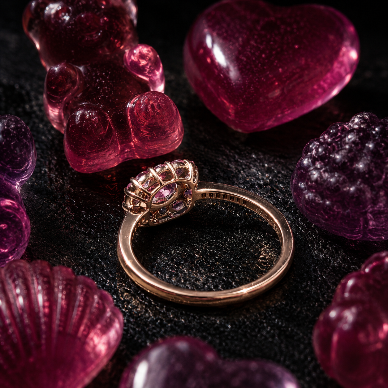 Bague "émotion" mini Full rose - Isabelle Langlois