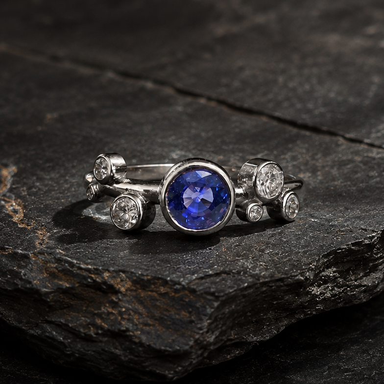 Bague "Asteria" saphir