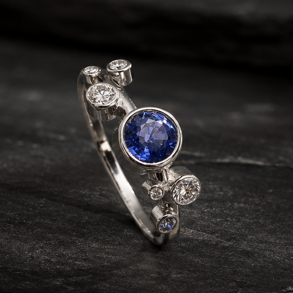Bague "Asteria" saphir