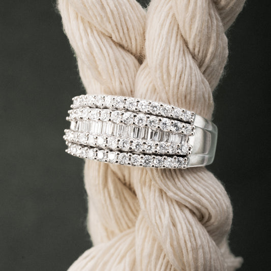 bague bandeau diamants