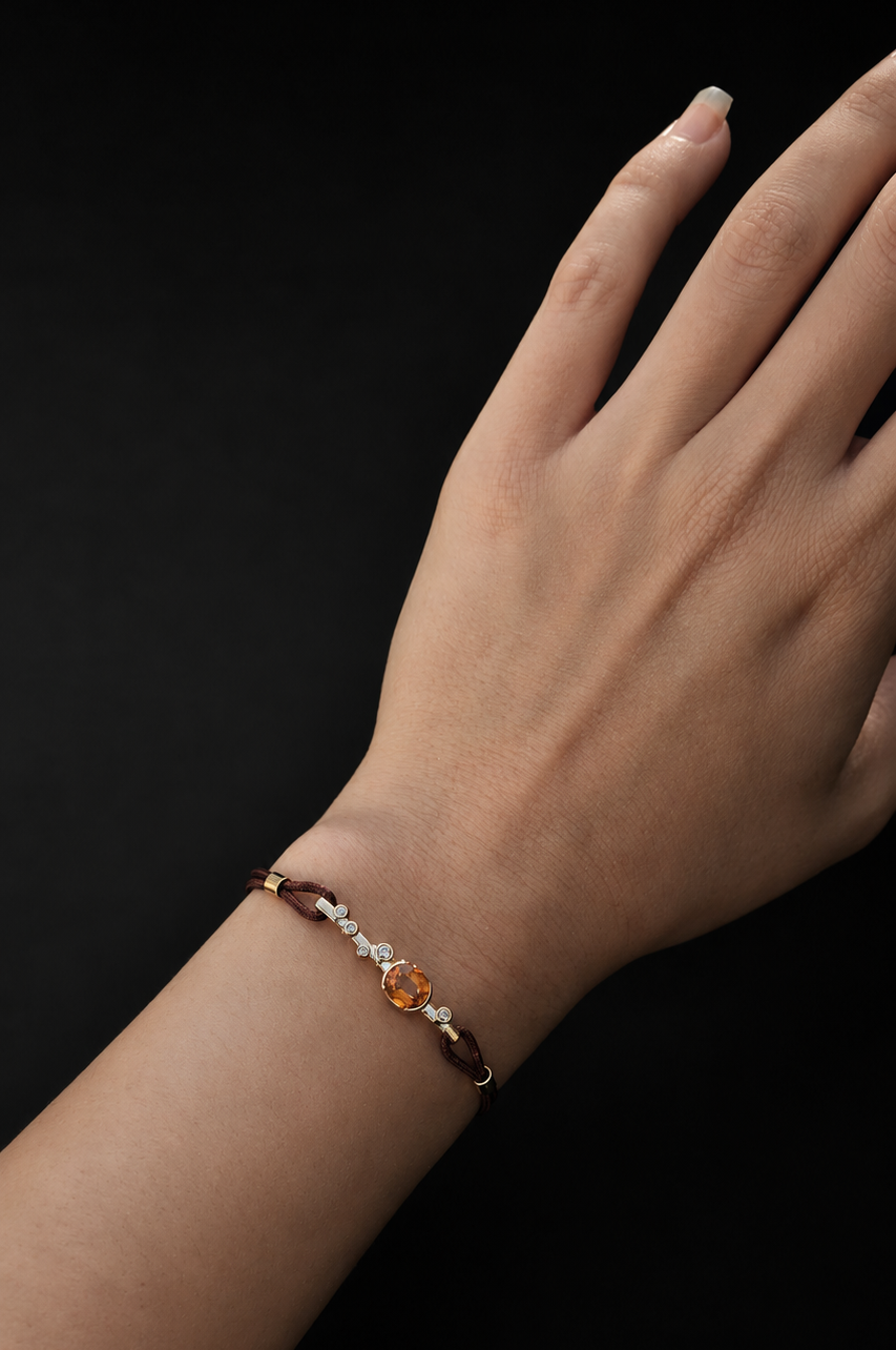 Bracelet "Nova" saphir orange