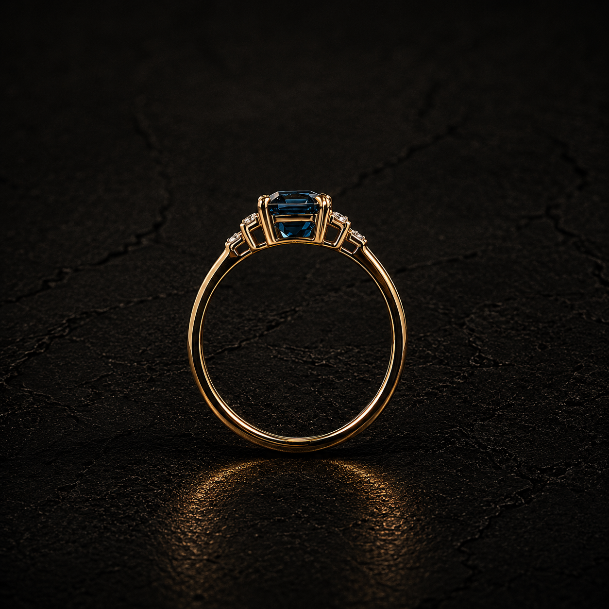 Bague "Rivoli" Topaze Blue London
